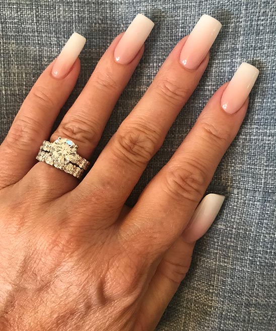 Short White Ombre Nails