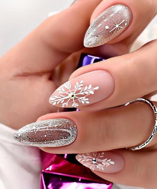 Silver Design Nails