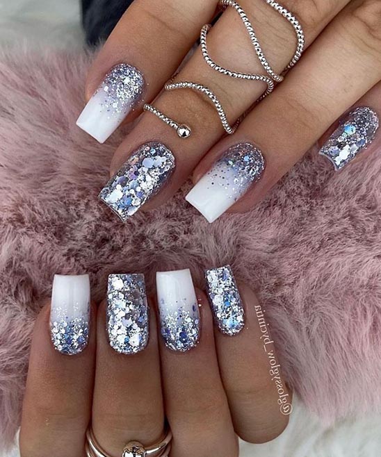 Silver Nail Designs for Wedding