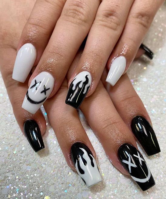 Silver and White Nail Ideas