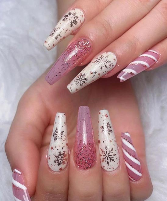 Simple Christmas Toe Nail Designs