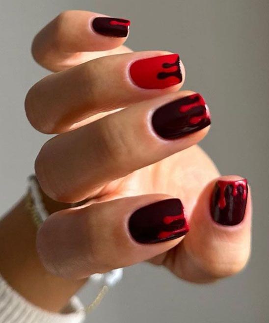 Simple Coffin Christmas Nails
