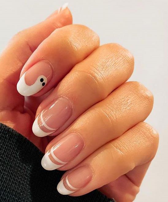 Simple Halloween Nail Design French