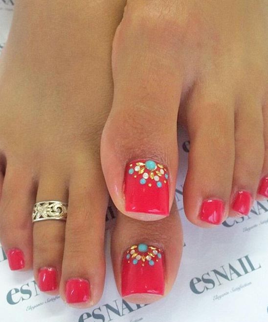 Simple Pink Toe Nail Designs