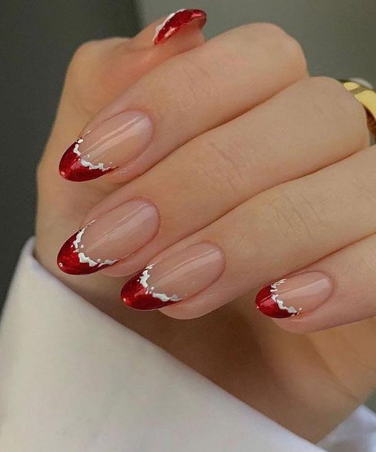 Simple Red Holiday Nail Designs