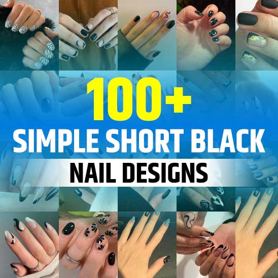 Simple Short Black Nail Designs
