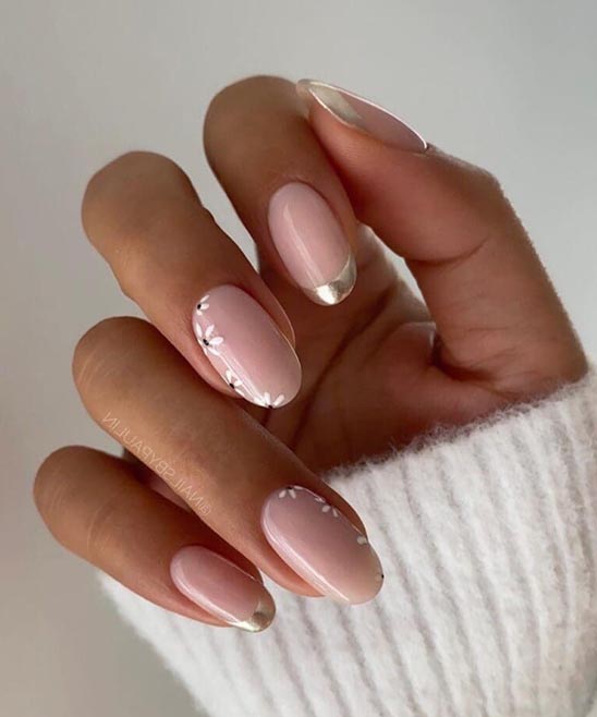 Simple Spring Almond Nails