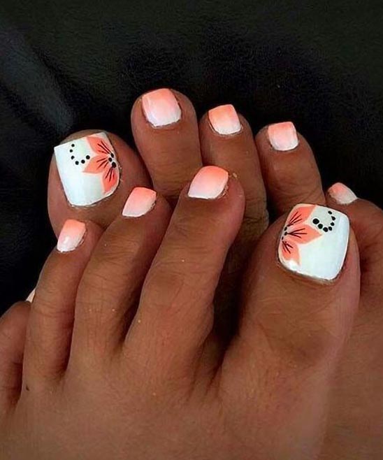 Simple Spring Toe Nail Designs