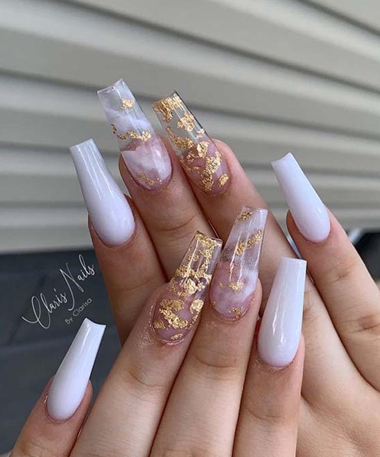 Simple but Cute Acrylic Nails