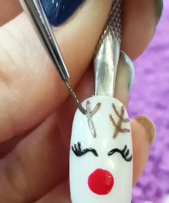 Snow Flake and Reindeer Nail Stencils