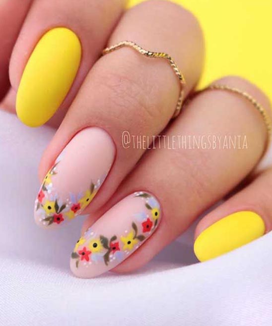 Spring Almond Acrylic Nail Designs