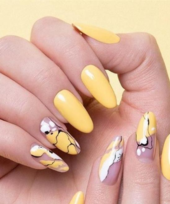 Spring Nails Almond Shape Pink