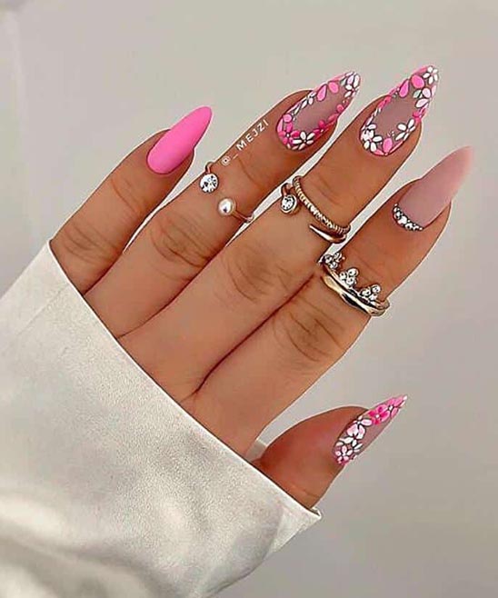 Spring Short Almond Nails