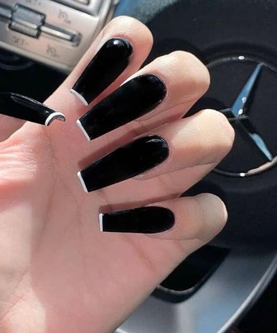 Square White Acrylic Nails