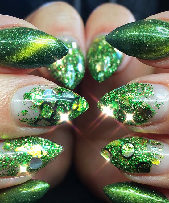 St Patrick's Day Acrylic Nail Designs