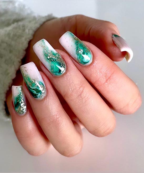 St Patrick's Day Gel Nail Designs