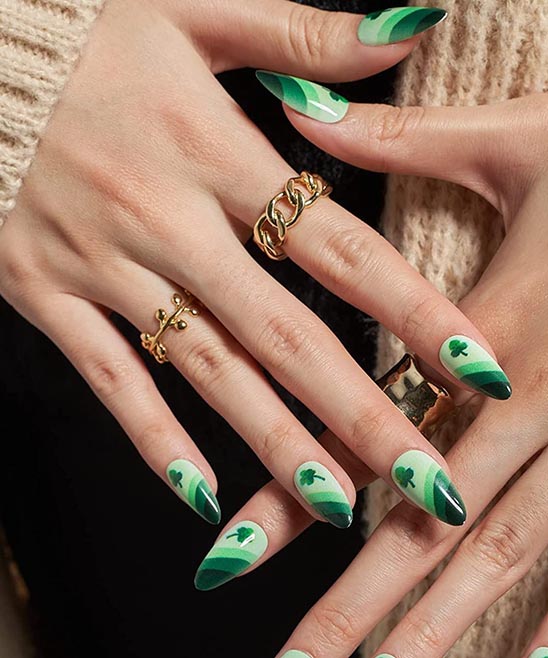 St Patricks Day Nails Coffin