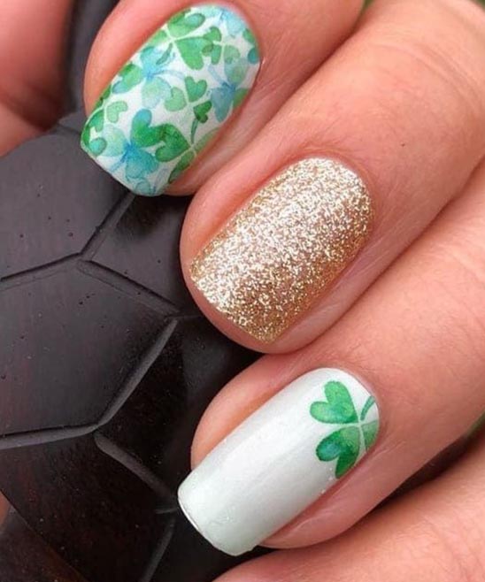 St Patricks Day Short Nails