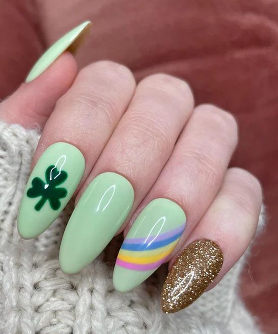 St Patrick's Day Themed Nails