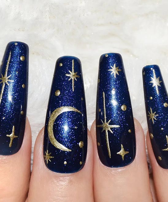Stars and Moon Nails