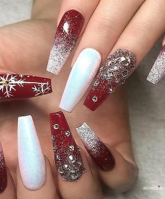Stiletto Nails Short Christmas