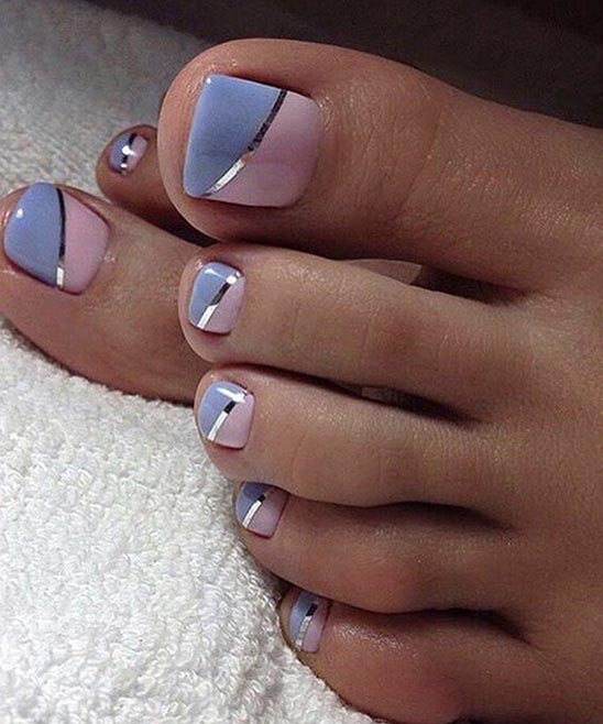 Summer Blue Toe Nail Designs