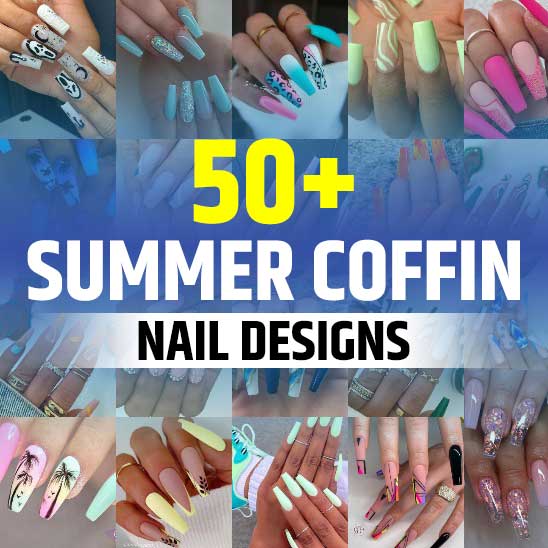 Summer Coffin Nail Designs