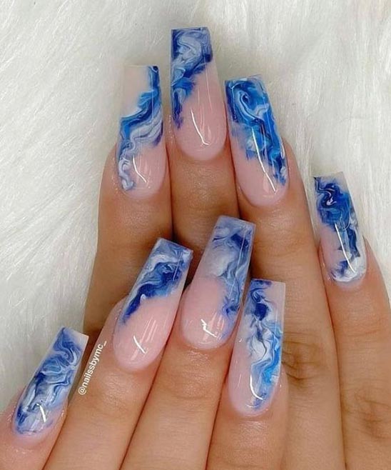 Summer Nail Coffin Design