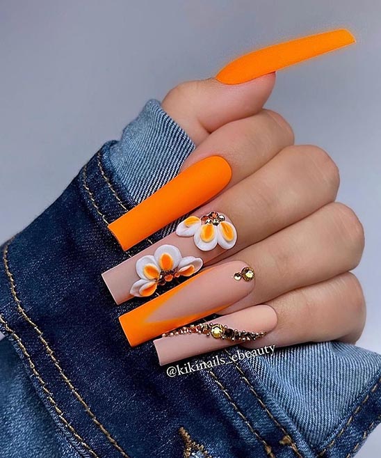 Summer Nail Orange Color