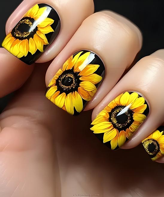 Summer Nail Sunflowers Daisy 2023