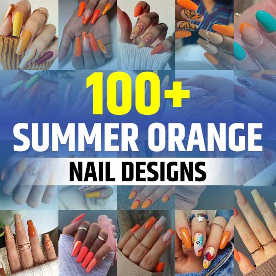 Summer Orange Nails
