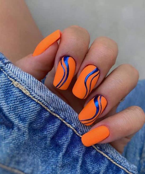 Summer Orange Nails 2023