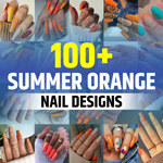 Summer Orange Nails Design