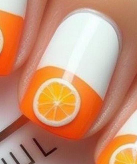 Summer Orange and Pink Nail Designs