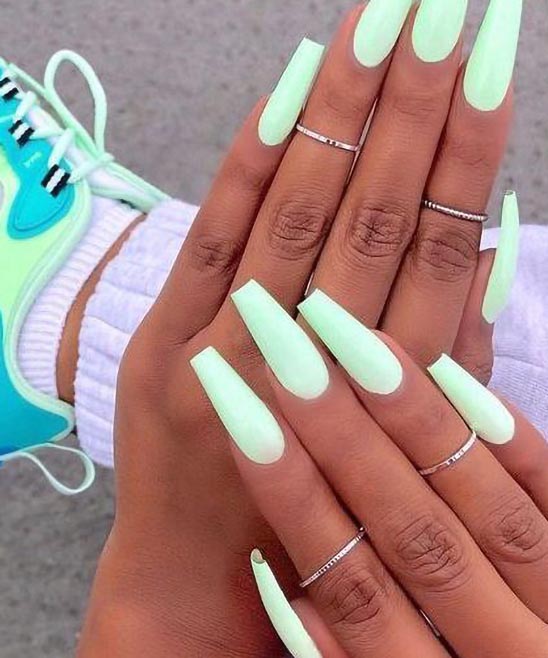Summer Popular Coffin Nail Designs