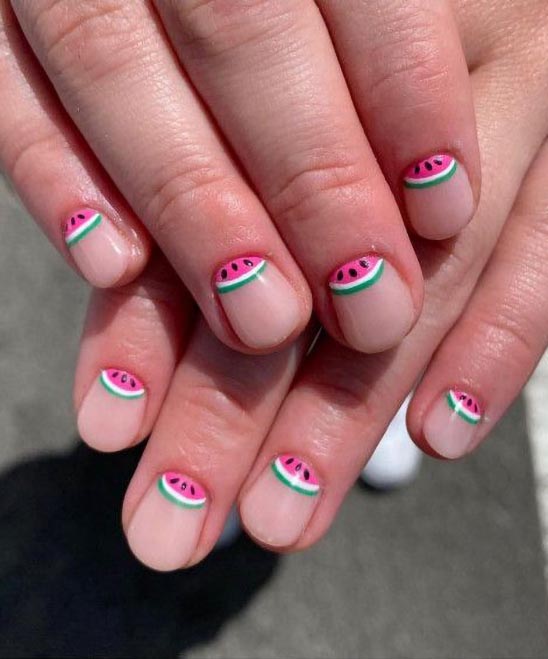 Summer Watermelon Nail Art