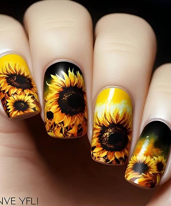 Sunflower Nails for summer