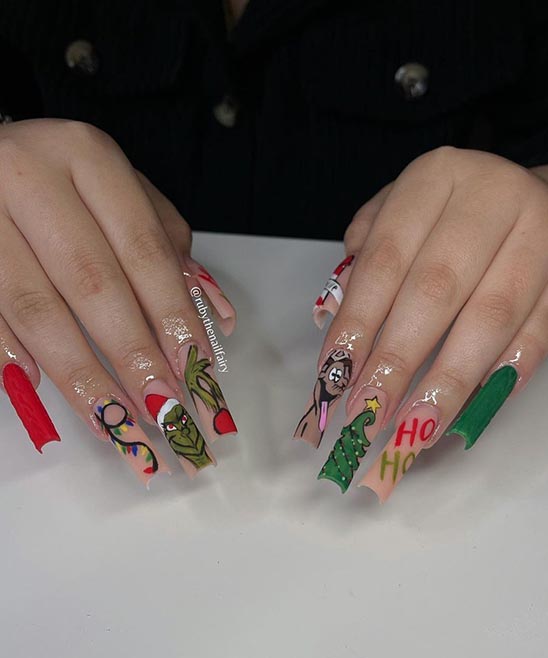 The Grinch Nail Stickers