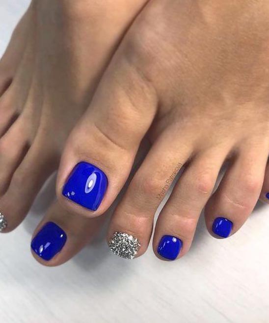 Toe Nail Design Blue