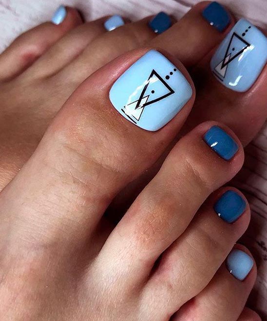 Toe Nail Designs Baby Blue