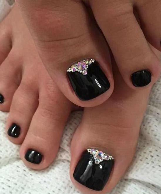 Toe Nail Designs Black