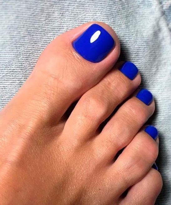 Toe Nail Designs Blue and Silver