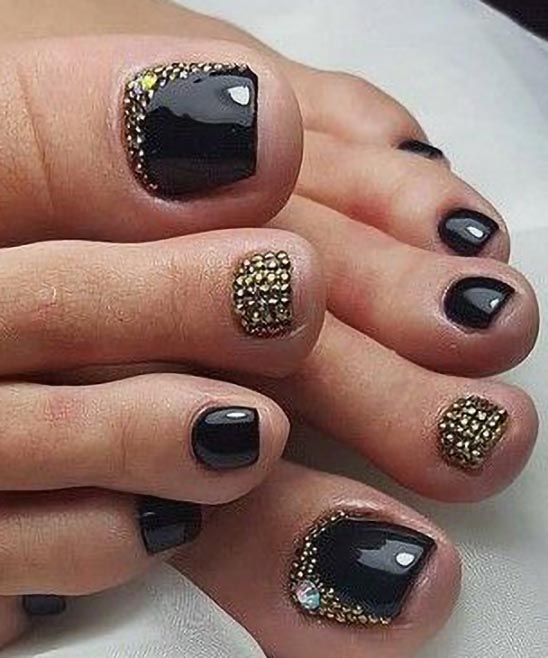Toe Nail Designs Pink Black White Silver Glitter Nails