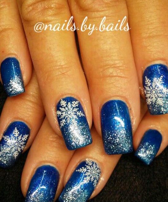 Toe Nail Designs on Blue Polish