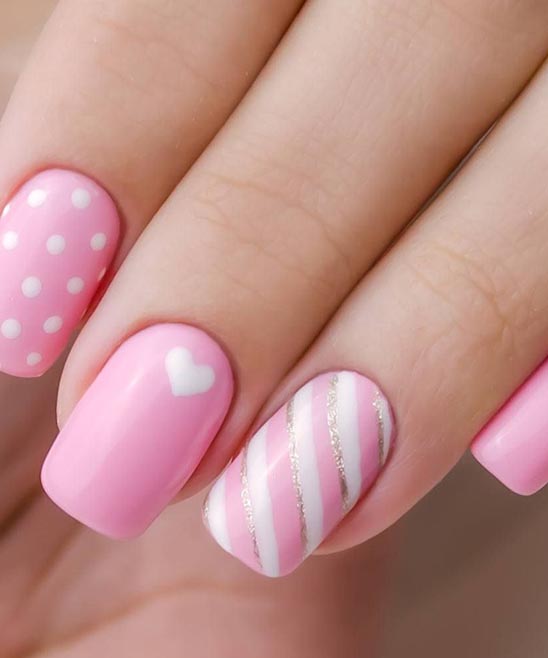 Toe Nail Designs on Pink Polish