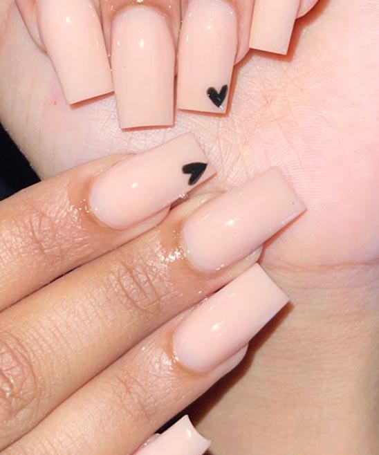 Trendy Medium Length Square Acrylic Nails