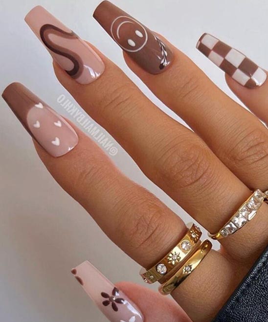 Trendy Popular Coffin Nail Designs
