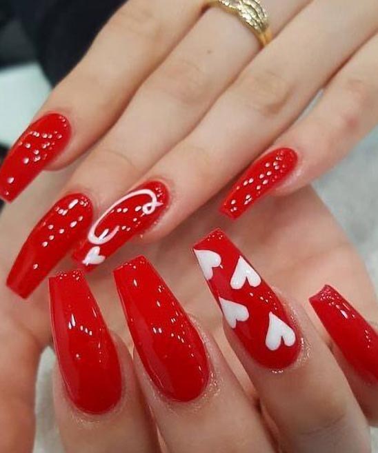 Valentine's Day Gel Nails