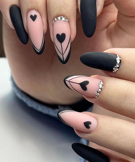Valentine's Day Nails Coffin Shape