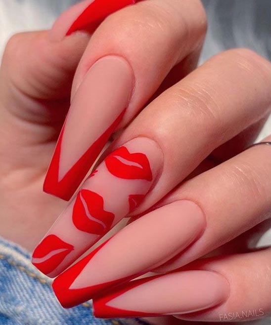 Valentine's Day Nails Short